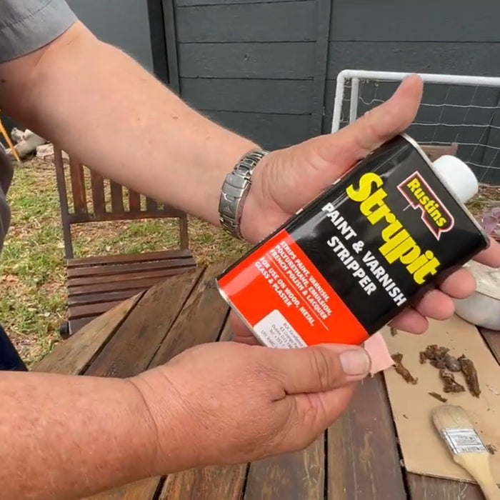 Using Rustins Strypit Varnish Stripper