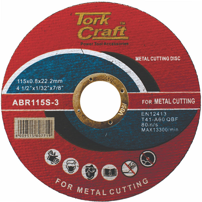 Tork Craft | Cutting Disc Steel & Ss 115x0.8x22.2 mm