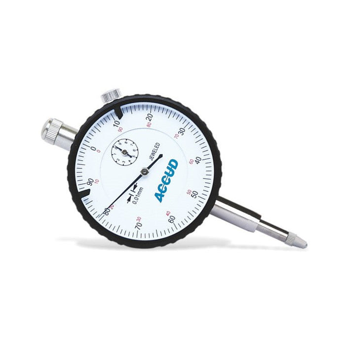 Accud | Dial Indicator with Calibration Certificate 0-10mm (0,01mm)