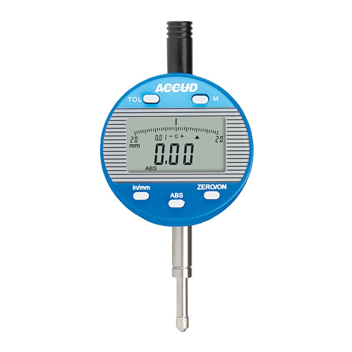 Accud | Digital Indicator Flat & Lug Back 25.4mm 0.001mm Res