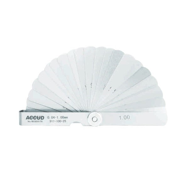 Accud | Feeler Gauge 25 Blade 75mm 0,04-1,00mm