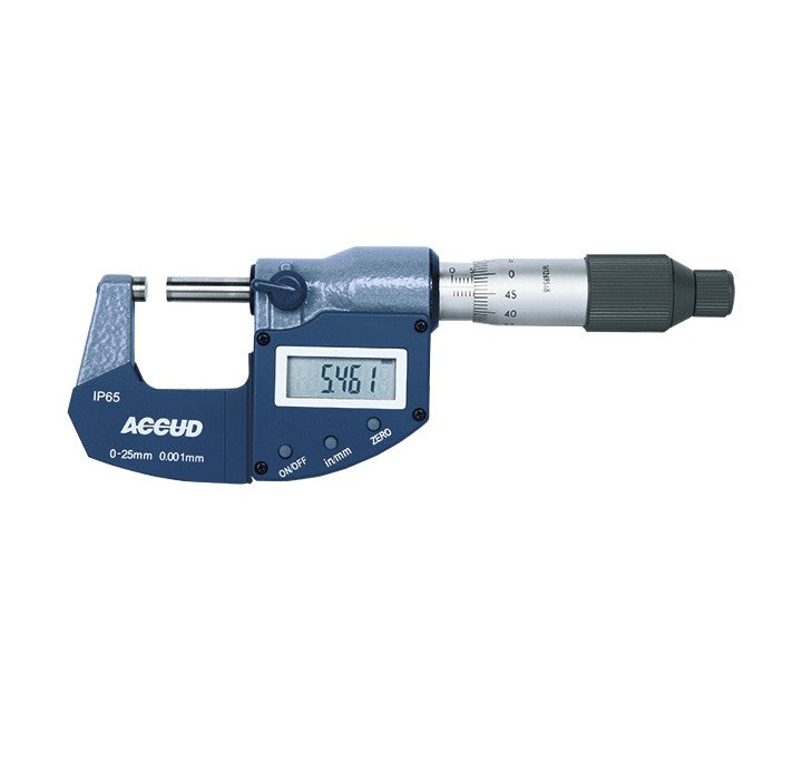 Accud | Micrometer Digital Outside IP65 0-25mm Acc.3µm