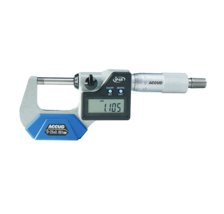 Accud | Micrometer Digital Outside IP65 0-25mm/0-1" Acc.±2µm