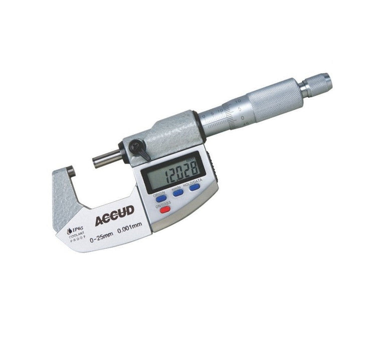 Accud | Micrometer Digital Outside IP65 25-50mm 0.003mm Acc. 0.001mm Res.