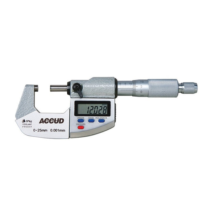 Accud | Micrometer Digital Outside IP65 75-100mm 0.003mm Acc. 0.001mm Res.