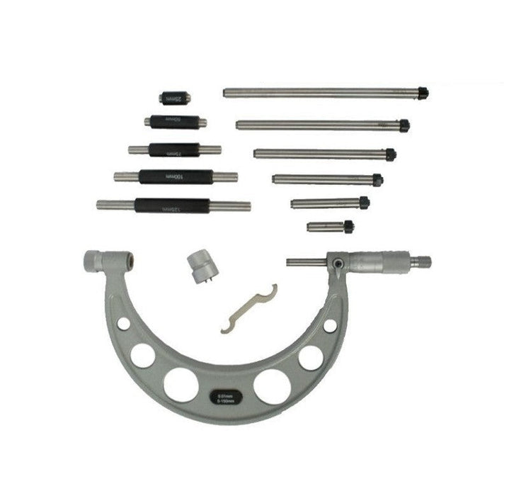 Accud | Micrometer Outside with Interchangeable Anvils 0-150mm