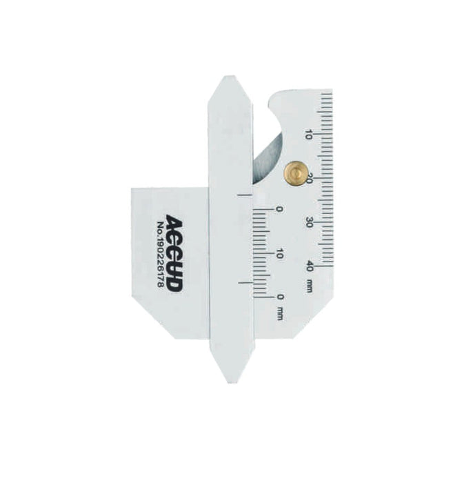 Accud | Welding Gauge 7X Measuring Apps 10,20,1-35,40mm,60º Range S/Steel