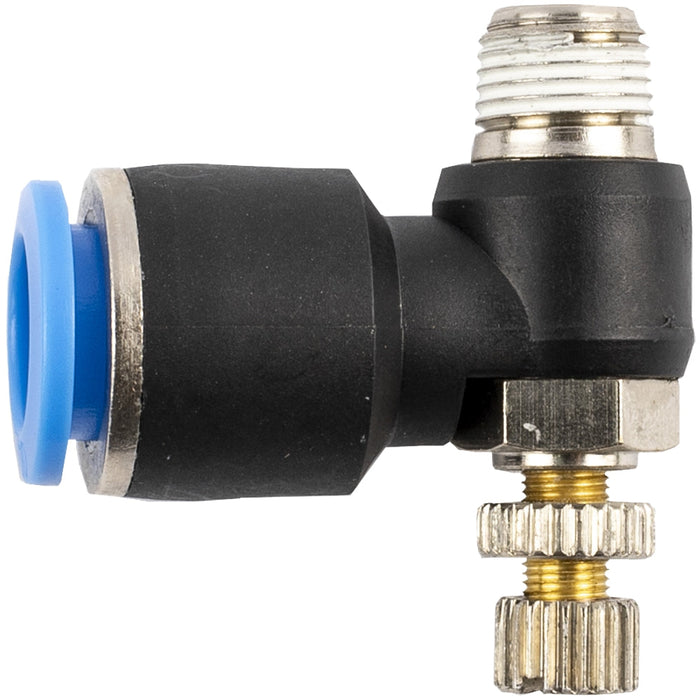 AirCraft | Flow Control Swivel Elbow PU 10mm X 1/8" M