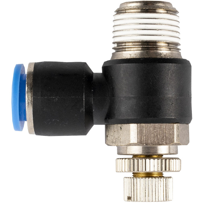 AirCraft | Flow Control Swivel Elbow PU 10mm X 3/8" M