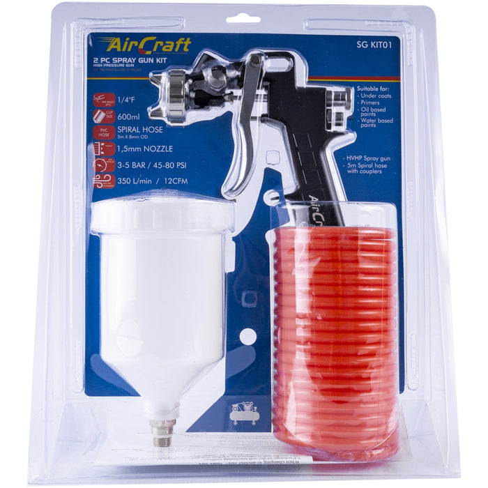 AirCraft | Gravity Feed Spray Gun 1.5mm with 5m Hose