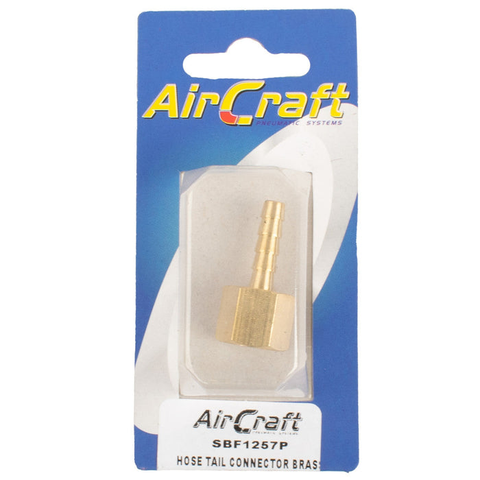 AirCraft | Hose Tail Connector Brass 1/4"FX6mm 1Pc