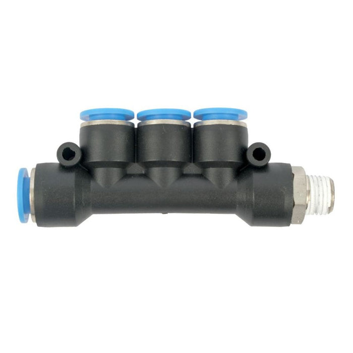 AirCraft | PU Hose Fitting Manifold 4 X 10mm Port X 1/4" M