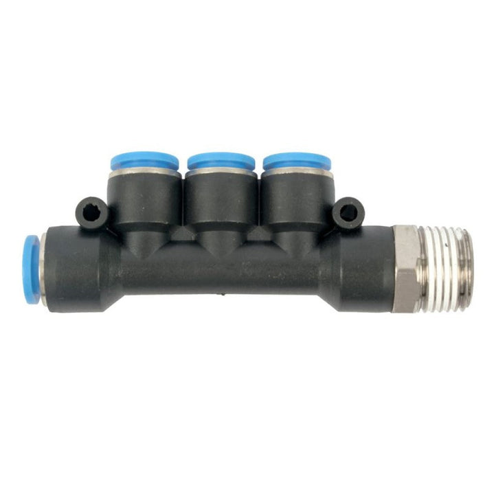 AirCraft | PU Hose Fitting Manifold 4 X 10mm Ports X 1/2"M