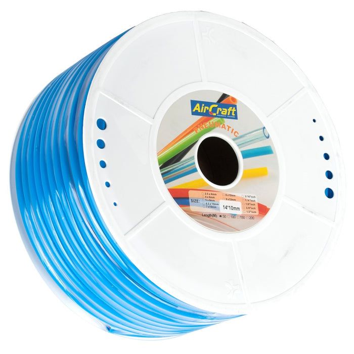 AirCraft | Polyurethane Hose 14mm O.D. (per Metre) Blue (50m per Roll)