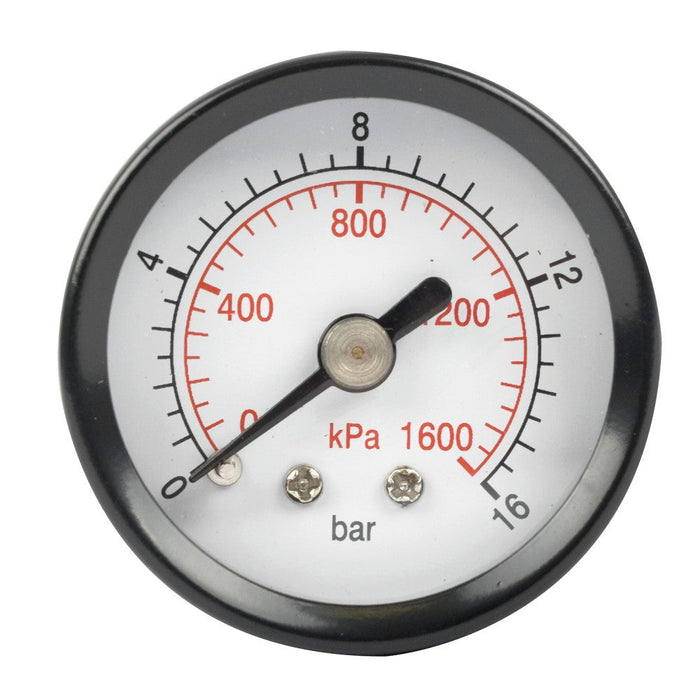 AirCraft | Pressure Gauge 40mm 1/4" Rear Fit 0-16Bar 0-1600kPa