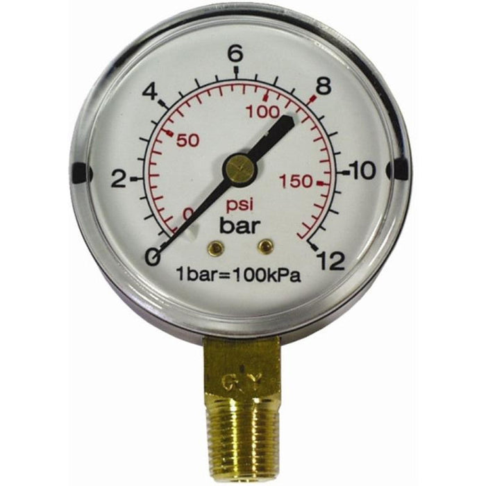 AirCraft | Pressure Gauge 63mm 1/4" Bottom Fit 0-16Bar 0-1600kPa