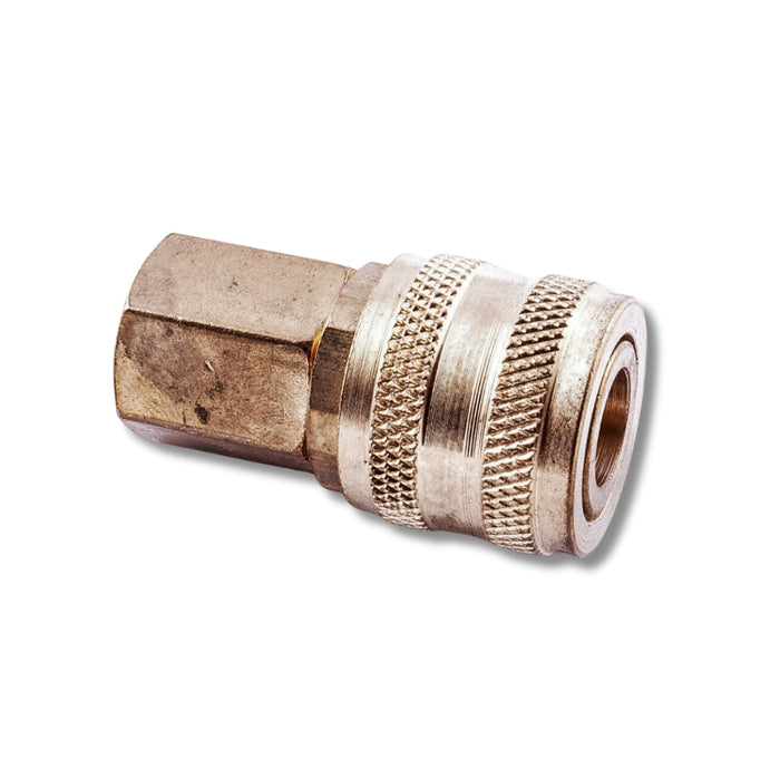 AirCraft | Quick Coupler Aro Style Brass N/Plated 1/4" Female