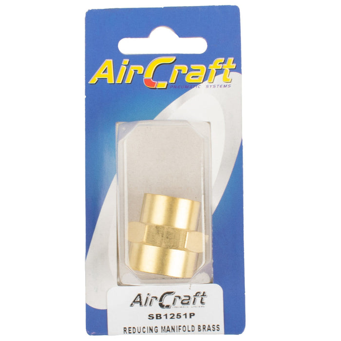 AirCraft | Reducing Manifold Brass 3/8"X1/2" F/F 1Pc