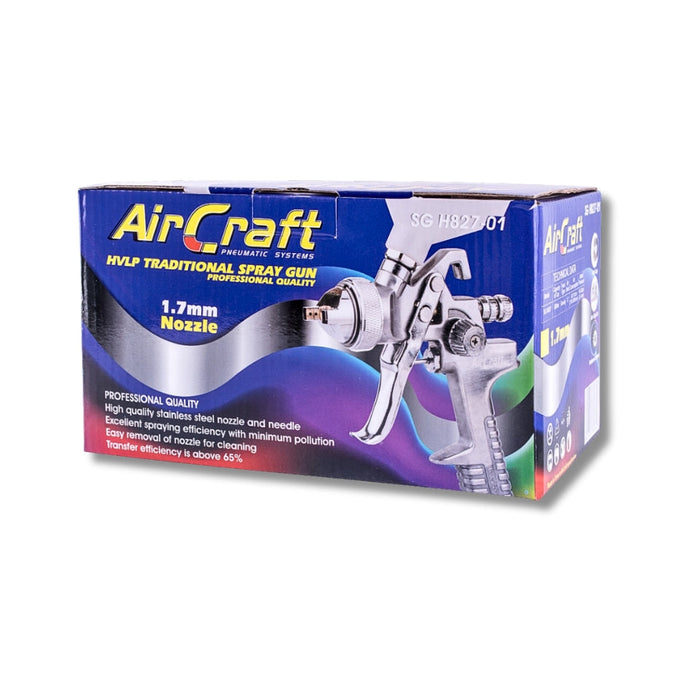 AirCraft | Spray Gun HVLP 1.7mm Nozzle 600ml Plastic Cup