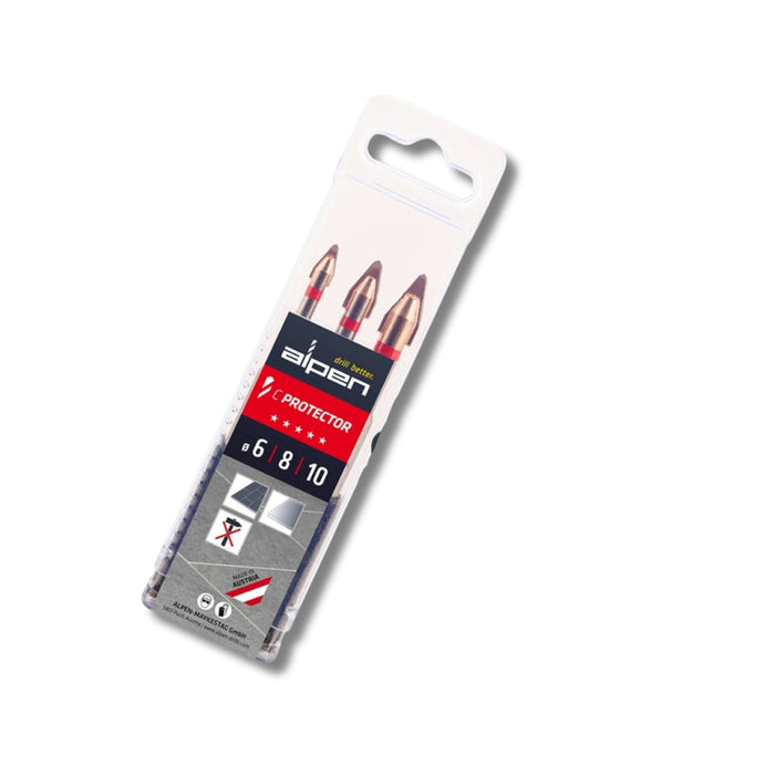 Alpen | Drill Bit Porcelain C Protector Set 6-8-10mm 3Pc