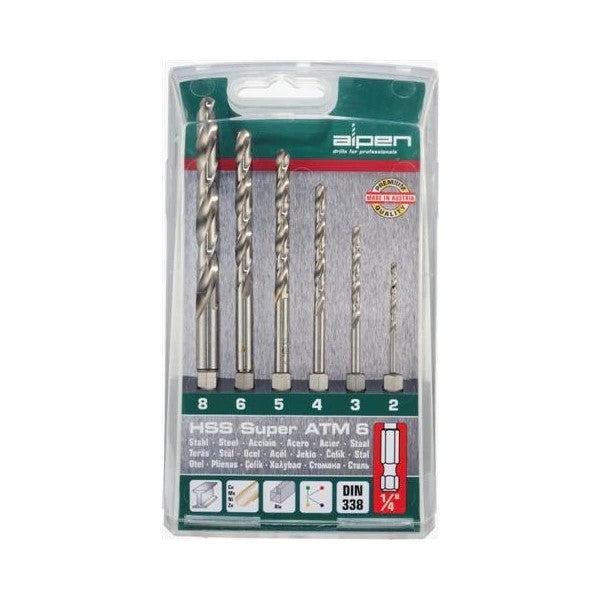 Alpen | Drill Bit Set HSS Super Hex Shank 6Pc