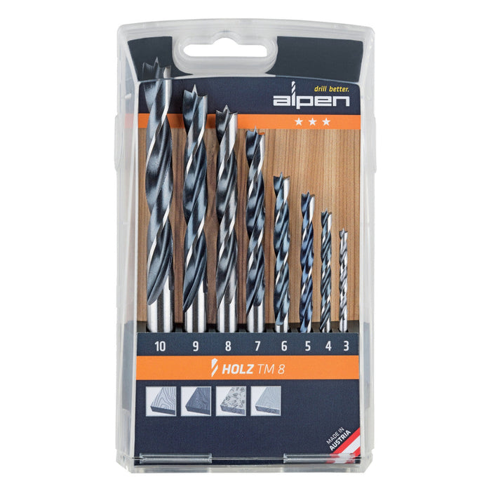 Alpen | Drill Bit Set Wood 8Pc