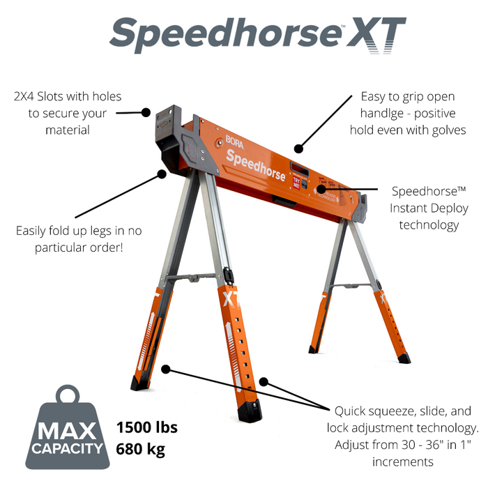 BORA | Adjustable Height Speedhorse (Online only) - BPM Toolcraft