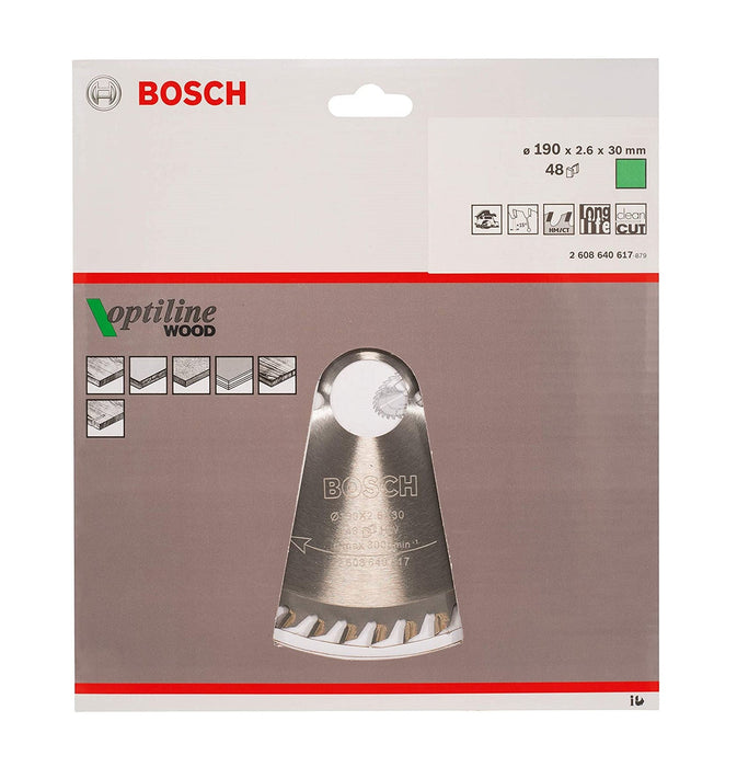 Bosch | Circular Saw Blade 190X30mm 48T Optiline for Wood