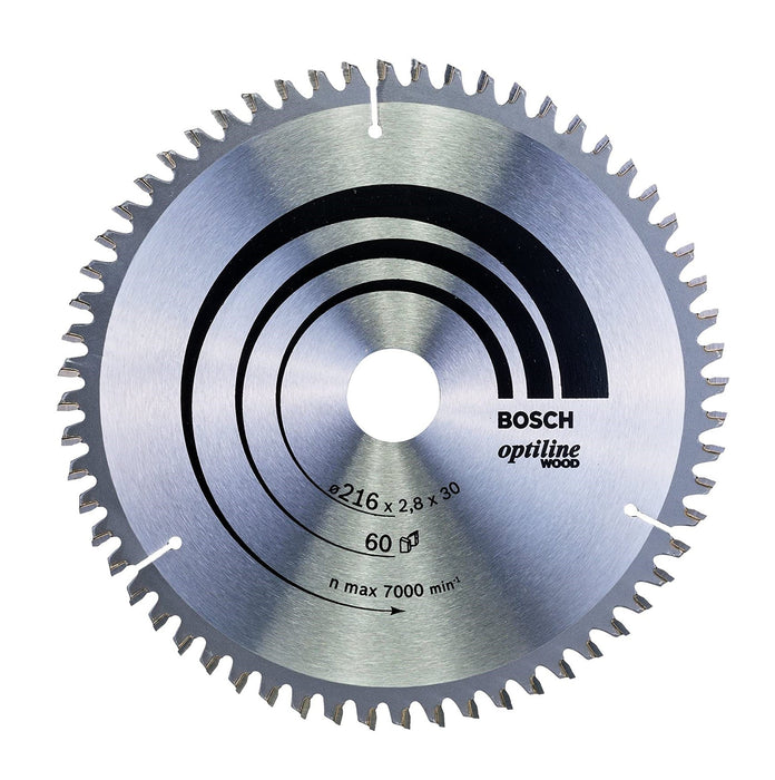 Bosch | Circular Saw Blade 216X30mm 60T Optiline for Wood