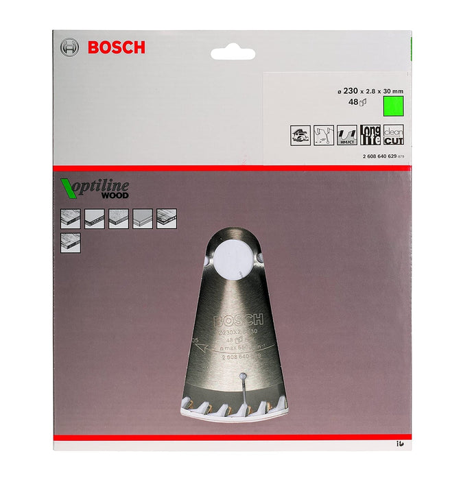 Bosch | Circular Saw Blade 230X30mm 48T Optiline for Wood