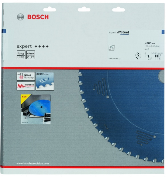 Bosch | Circular Saw Blade 305 x 25,4mm x 60T Expert for Metal - BPM Toolcraft