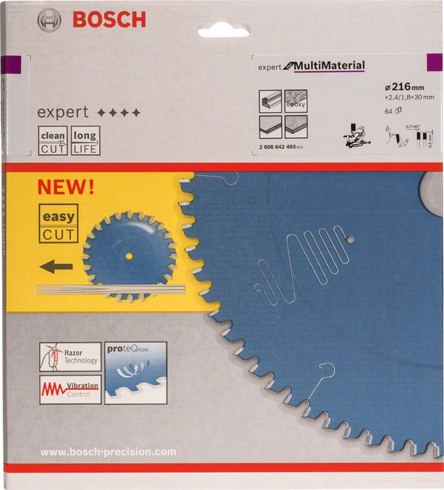 Bosch | Circular Saw Blade EX MU B 216X30mm 64T