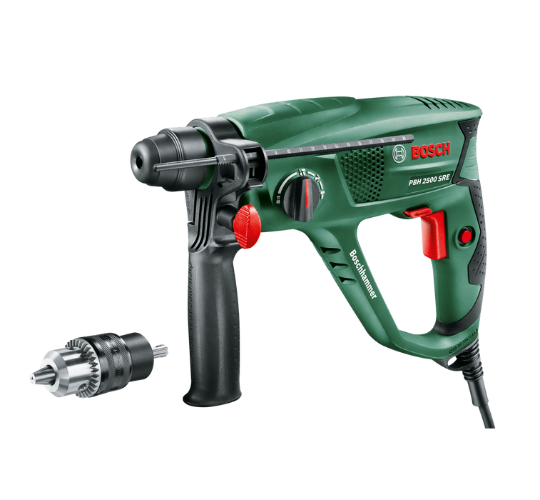 Bosch DIY | PBH 2500 SRE + 6 Acc. Rotary Hammer Drill, 600W (Online Only) - BPM Toolcraft