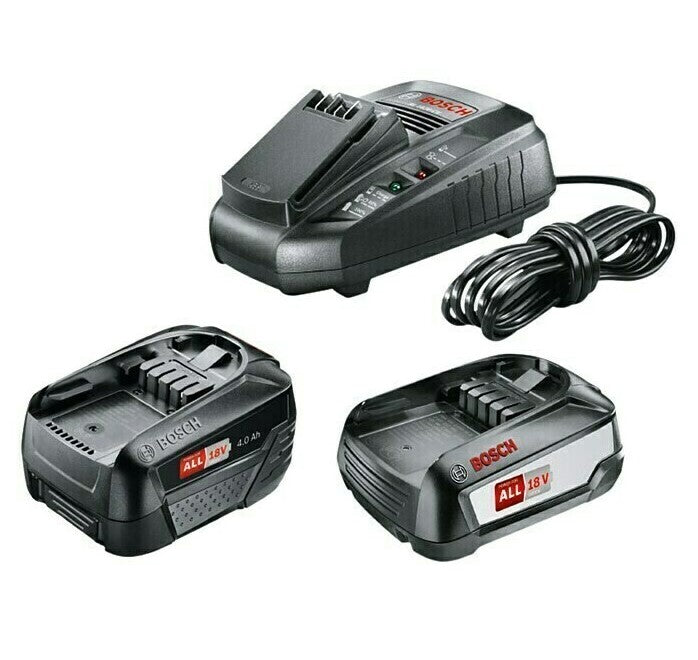 Bosch DIY | StarterKit 18V 2,5Ah + 4,0Ah Charger & 2 Batteries - 1x 2,5Ah 1x 4,0Ah (Online Only) - BPM Toolcraft