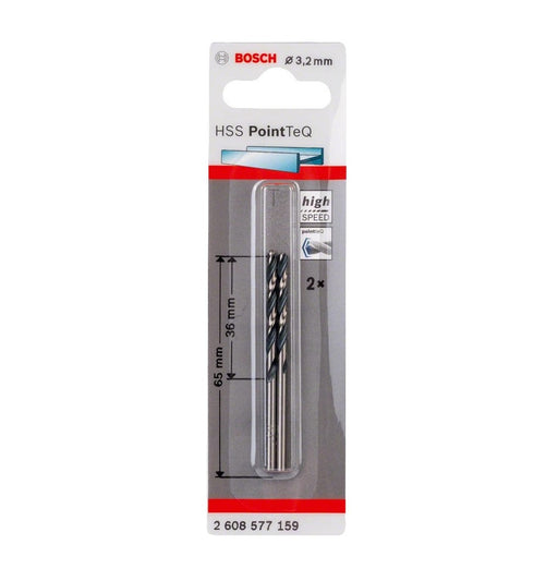 Bosch | Drill Bit HSS PointTeQ 3,2mm 2Pc - BPM Toolcraft