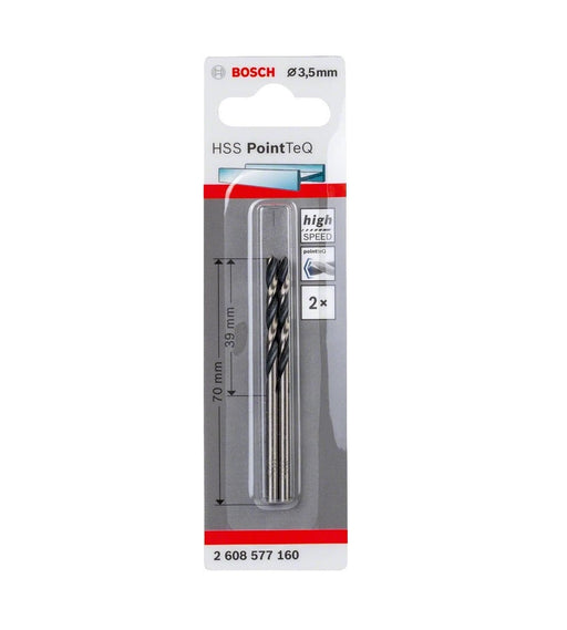 Bosch | Drill Bit HSS PointTeQ 3,5mm 2Pc  (Online Only) - BPM Toolcraft