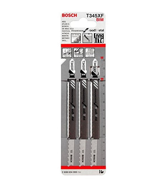 Bosch | Jigsaw Blade T345XF for Wood & Metal 3Pk - BPM Toolcraft