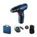 Bosch Professional | Cordless Drill GSB 120-LI, 2 x 12V 2,0Ah Batteries & Charger - BPM Toolcraft