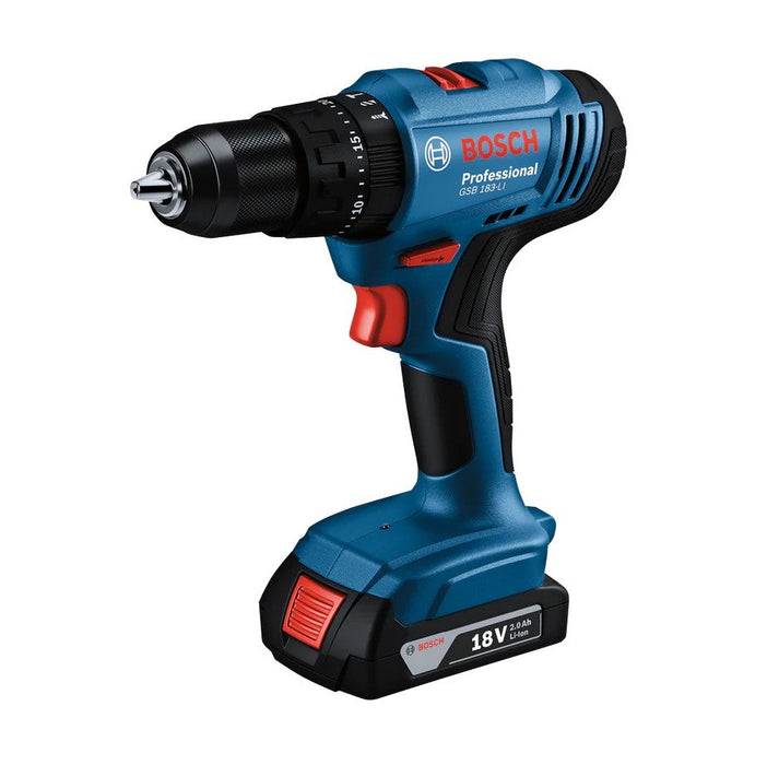 Bosch Professional | Cordless Drill GSB 183 Li 18V 2X 2.0Ah + Charger