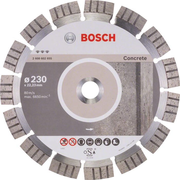 Bosch Professional | Cutting Disc Best for Concrete 230 X 22,23 X 2,4 X 15mm Segmented