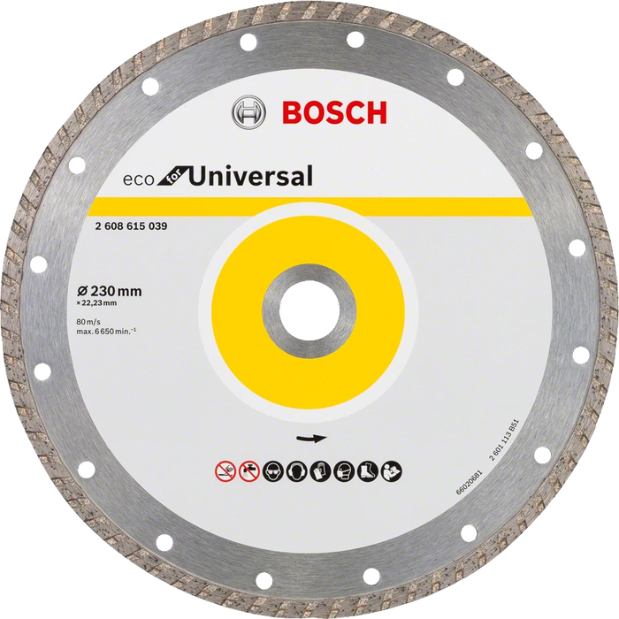 Bosch Professional | Cutting Disc Eco for Univ. Turbo 230 X 22,23mm Continuous Rim