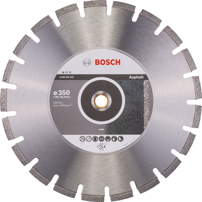 Bosch Professional | Cutting Disc Std for Asphalt 350X20,00+25,40X3,2mm Segmented