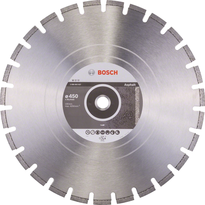 Bosch Professional | Cutting Disc Std for Asphalt 450X25,40X3,2X10mm Segmented