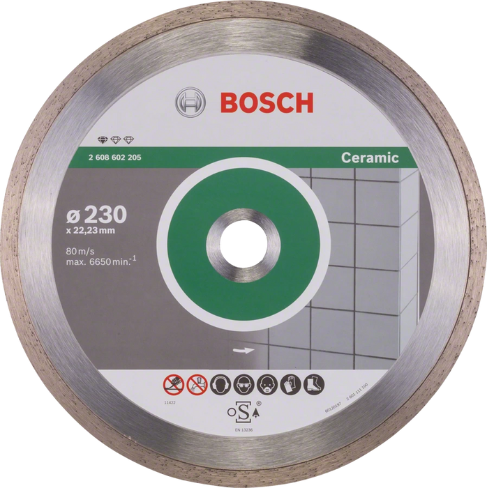 Bosch Professional | Cutting Disc Std for Ceramics 230X22,23X1,6X7mm Continuous Rim