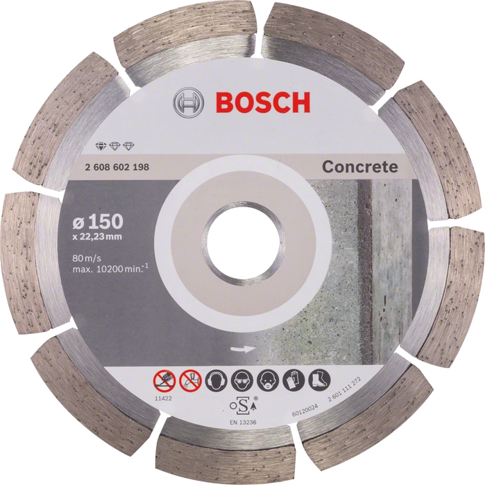 Bosch Professional | Cutting Disc Std for Concrete 150X22,23X2,0mm Segmented