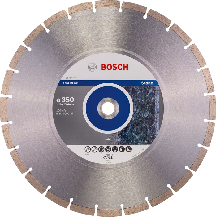 Bosch Professional | Cutting Disc Std for Stone 350X20,00+25,40X3,1mm Segmented