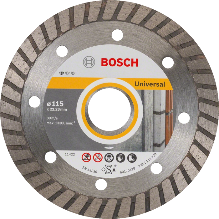 Bosch Professional | Cutting Disc Std for Univ. Turbo 115X22,23X2X10mm Continuous Rim