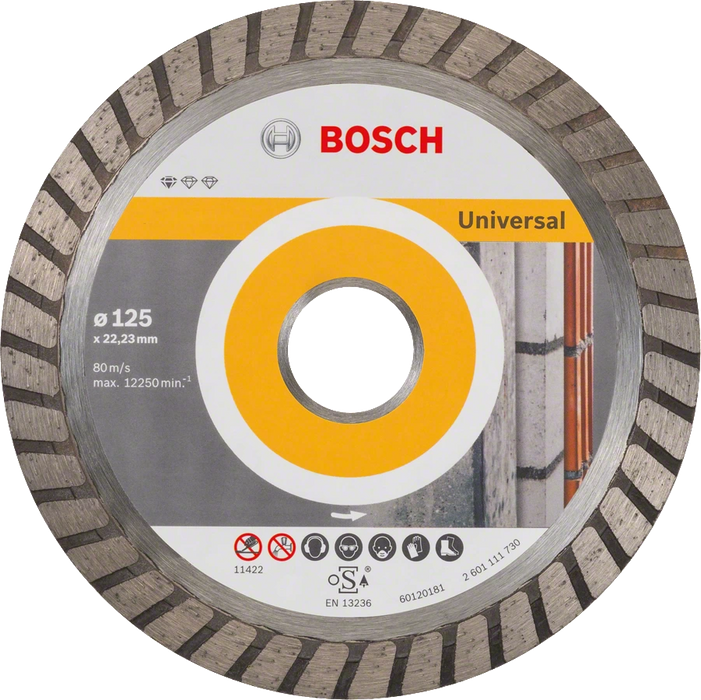 Bosch Professional | Cutting Disc Std for Univ. Turbo 125X22,23X2X10mm Continuous Rim