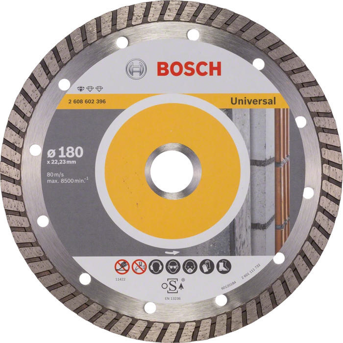 Bosch Professional | Cutting Disc Std for Univ. Turbo 180X22,23X2,5X10mm Continuous Rim