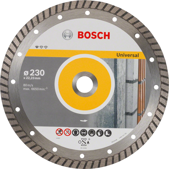 Bosch Professional | Cutting Disc Std for Univ. Turbo 230X22,23X2,5X10mm Continuous Rim